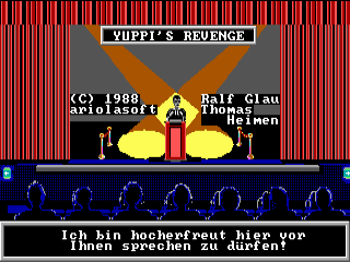Yuppi's Revenge title screen for Commodore 64